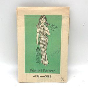Vintage Sewing PATTERN 4738 Mail Order 1976 Ann Adams Childs Blouse and Jumpsuit